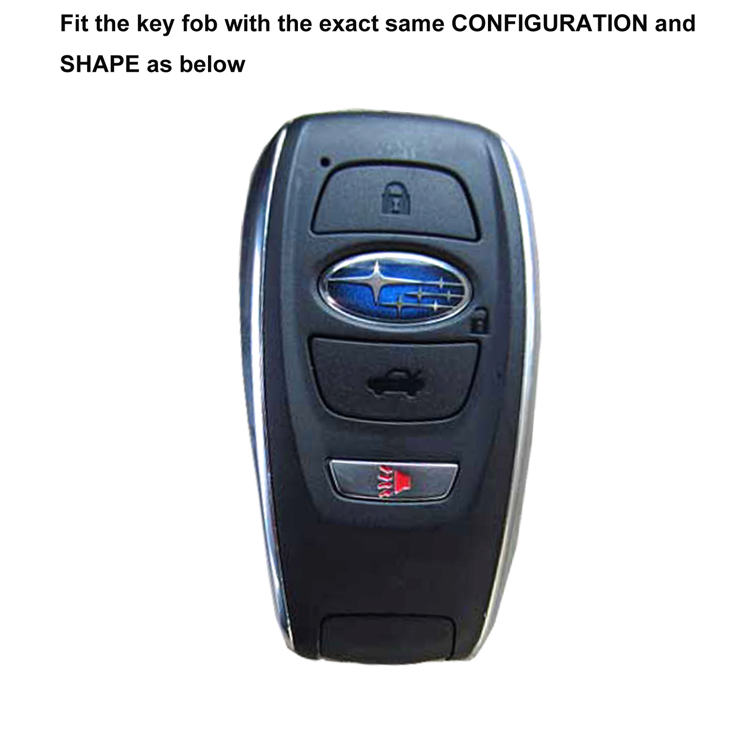 Coolbestda Silicone 4 Buttons Smart Key Fob Cover Remote Case Keyless Protector Skin for 2018 2017 Subaru Forester Sti 2017 2018 Outback Legacy 2015-2018 XV Crosstrek Impreza 2014-2017 BRZ 2016 WRX