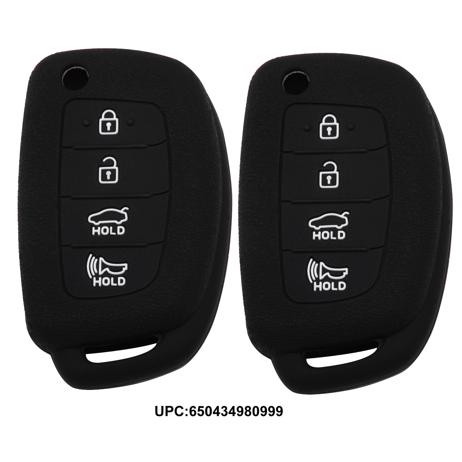 Silicone Rubber Key Fob Case Key Covers Protectors for 4 buttons Flip Key 2013 2014 2015 2016 Hyundai Santa fe Sonata Tucson TQ8-RKE-4F16 Flip Key 